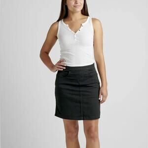 Jag NWT On the Go High Rise Skort in Black Stretch Cotton Twill 4